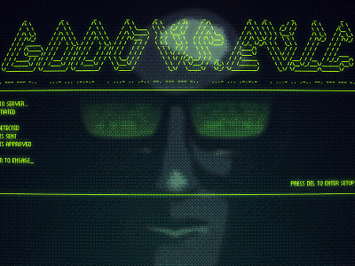 Hacker Screen ascii bitmap digital illustration hacker illustration illustrator ms dos photoshop retro