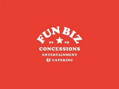 Fun Biz 1.1 badge brand concessions cooper cooper black design fair food graphic graphic design identity logo mark