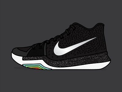 Kyrie 3 "Black Ice" ball is life basketball hoops illustraion kicks kyrie kyrie 3 kyrie irving nba nike shoes sneakers vector vector illustration