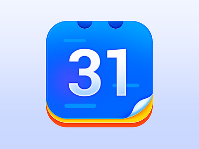 Calendar - Easy Planner android icon app icon app icon design calendar calendar icon date days folded icon design ios app icon ios icon iphone icon list macos icon months planner summer time vibrant winter