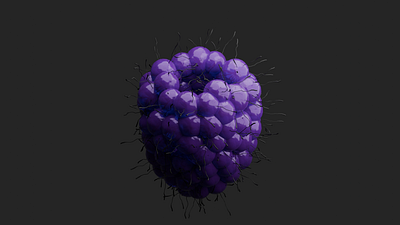 Blackberry 3D Model 3d blender geometry nodes model render