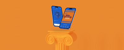 οἶκος a Greco-Roman concept-store app blue branding clean concept design graphic design minimalist mobile modern orange product retail shop store ui ux uxui web