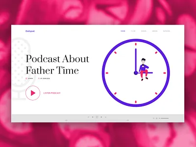 Podcast Landing design landing page photoshop podcast time