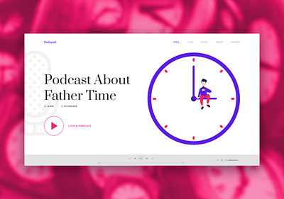 Podcast Landing design landing page photoshop podcast time