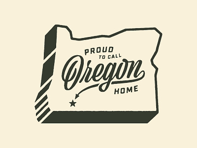 Oregon design illustration oregon pnw typography vector