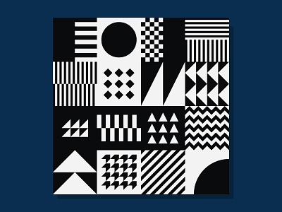 Seamless Geometric Pattern Bundle art background bicolor black and white block bundle decor design flat geometric geometric designs graphic design monochrome neo geo paper pattern perception shape square swiss