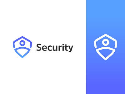 Personal Security Logo Design app blue design flat gradient guard logo icon logo minimalist minimalist logo protection safe safety secure security security app security logo security shield shield shield logo