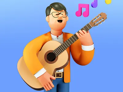 The Proposal arcade studio character digital folioart guitar illustration music