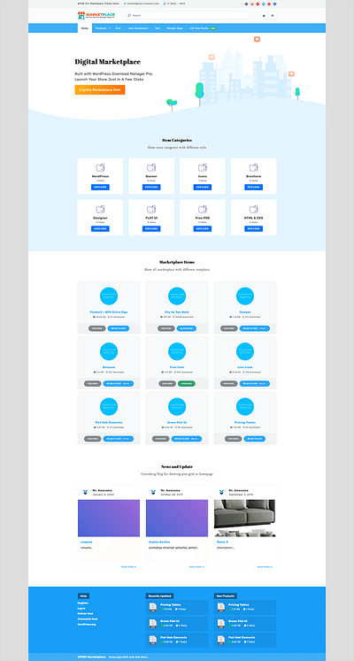 WordPress Digital Marketplace Theme design ui wordpress wordpress development
