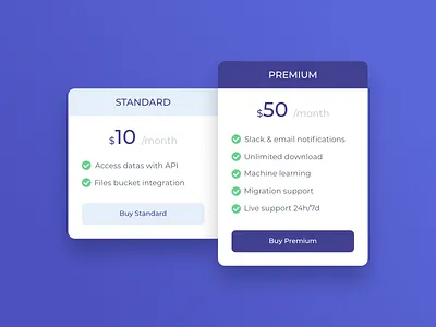 Pricing Plan - Exploration UI blue clean gradient indigo modern price pricing pricing page pricing plan pricing plans ui web webdesign