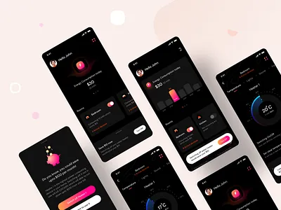 Household Energy Monitor : Prototype 1 (Design Assignment) app appliances application bill branding dark mode design electric electricity saver illustration ios lights neel night mode prakhar sharma trending typography ui ux design web