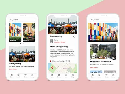 Art Discovery App app art design nyc ui