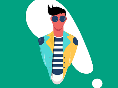 Live colorfully! color colorful colorfully fashion illustration illustrationdaily illustrator man vector vectorart