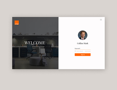 Organization Freelancer login page html user interface