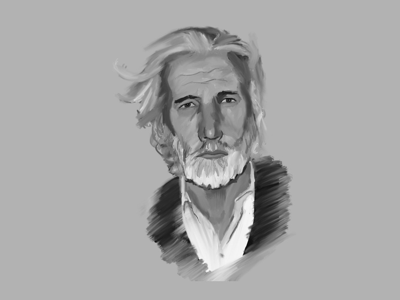 Stylish Older Gentleman art digital illustration painting procreate