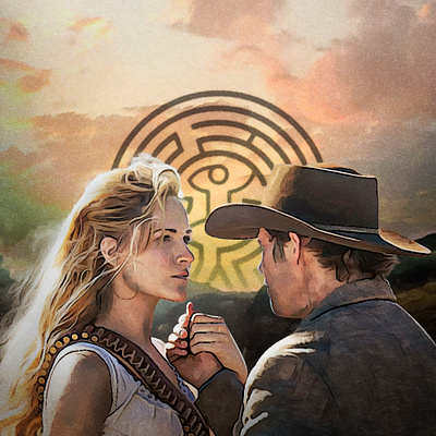 Love in the Westworld art direction design dolores hbo manipulate manipulation oil painting old west paint photoshop photoshop art series tv westworld wild west