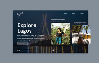 Landing Page Design for Explore Lagos design flat ui web website