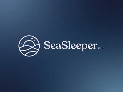 SeaSleeper app logo app logo design brand identity iconography logo moon ocean logo sea logo sleep waves
