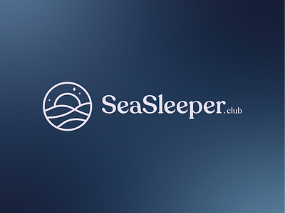 SeaSleeper app logo app logo design brand identity iconography logo moon ocean logo sea logo sleep waves