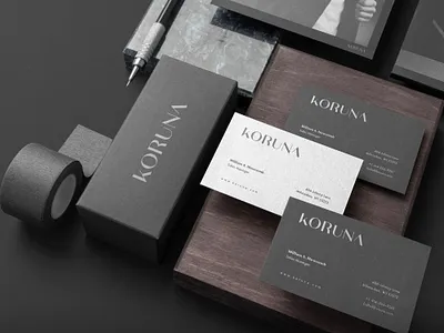 Branding // Koruna black branding dark design high end logo minimal minimalistic sleek sophisticated