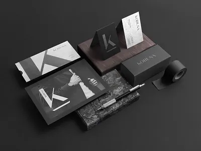 Branding // Koruna black branding dark design high end logo minimal minimalistic sleek sophisitcated