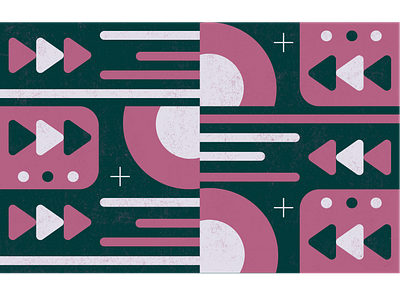 music pattern art beats circle design fun geometric illustration music pattern pattern design play player playlist record rounded tunes ui vector