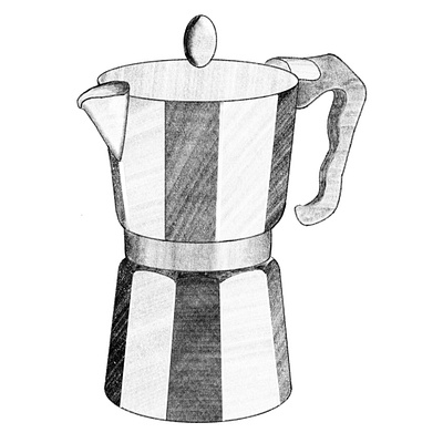 Moka Pot Illustration coffee design icon iconography illustration procreateapp ui