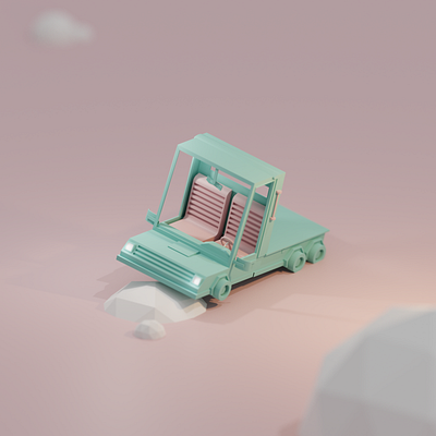 Car blender car lowpoly