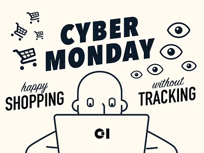 Data protection suite - social media black friday cyber monday illustration privacy security spam tracking