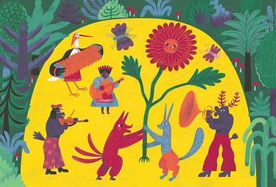 Illustration for a children book book children children book illustraion kidlitart literature naive picture book primitive