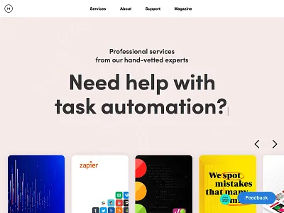 mindsparkle services dribbble design digital graphic homepage landing marketing minimal page pink service services uiux ux webdesign webflow website website builder