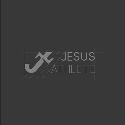 jesus athlete grid athletes black white branding clean flat golden ratio icon identity jesus logo logo designer minimal sport typography vector