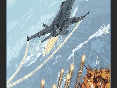 Top Gun: Maverick - The Need for Speed Returns amp digital painting f18 super hornet fanart fighter jet illustration movie movie poster poster tom cruise top gun top gun 2 top gun maverick