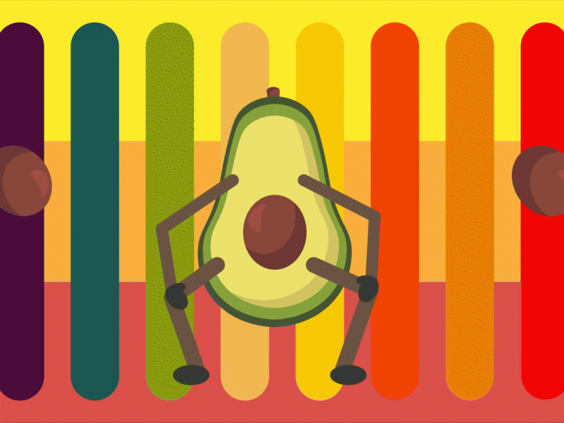 Avocado Shimmy adobe after effects animation avocado character design dancing denver design designer food fruit gif graphic design illustration illustrator minimal motion design motion graphics rigging vector