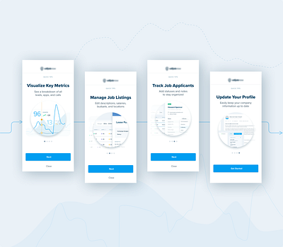 First Time Login Quick Tips app applicants design flow job board log in login onboarding ui uidesign user flow ux uxdesign visual design web web app website