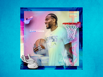 Kawhi Leonard - He Can Handle Anything athlete basketball branding clippers collage collage art illustration instagram kawhi kawhi leonard la clippers nba sports branding the claw