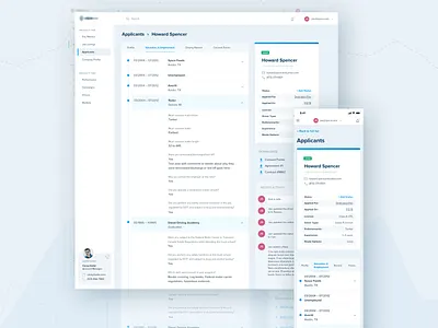 Applicant Information app applicants ats dashboard design hiring job board job listings mobile mobile ui mobile ux typography ui ux web web app website