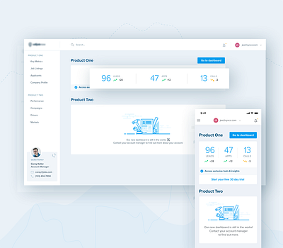 Dashboard Overview Screen analytics app dashboard empty state listings metrics mobile mobile ui mobile ux overview product product design pwa typography ui ux web web app website