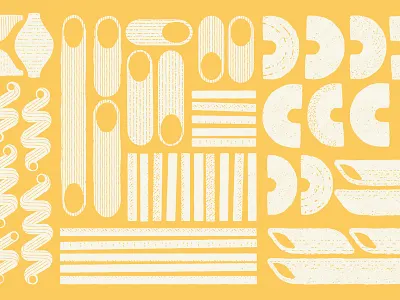 Tasteful Noods food illustration noodles pattern