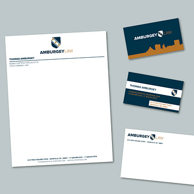 Amburgey Law branding design identity law firm logo
