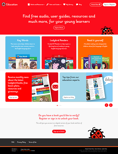 Ladybird Education website redesign bootstrap 3 product design responsive design ux wordpress