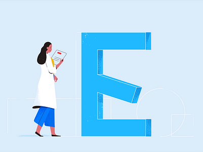 E Stands for Execution 2d animated explainer animation character design explainer illustration letter motion motion graphics tablet tech technology vector