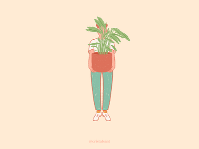 Plant lady illustration plantlady plantlovers plants