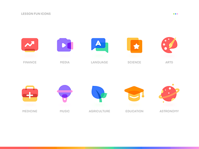 Lesson Fun Icons design education icon illustration learn ui