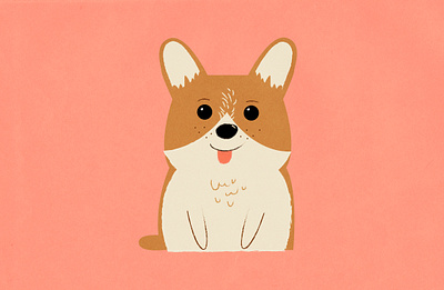 Corgi corgi dog graphic design illustration pupper