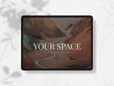 Your space ipad mockup white marble