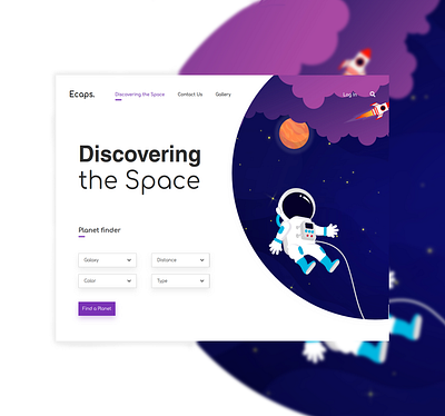 Ecaps branding design flat illustration ui ux web website