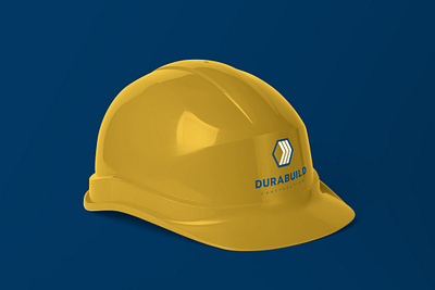 Hard Hat Concept for Durabuild Construction architect brand identity branding builders construction corporate identity development engineer geometric hard hat helmet logo minimal yellow