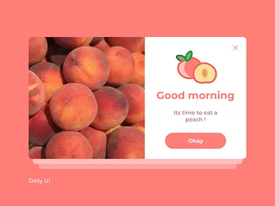 Peachy pop up / overlay daily ui dailyui drawing overlay peach popup
