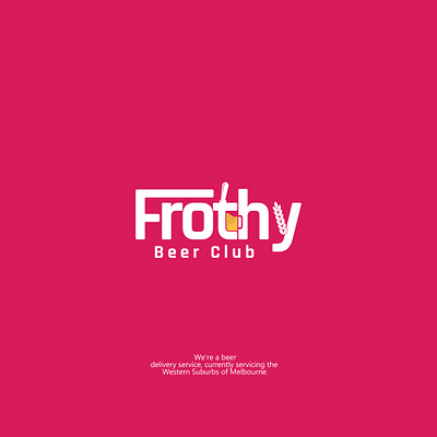 frothy beer club beer delivery app design logo